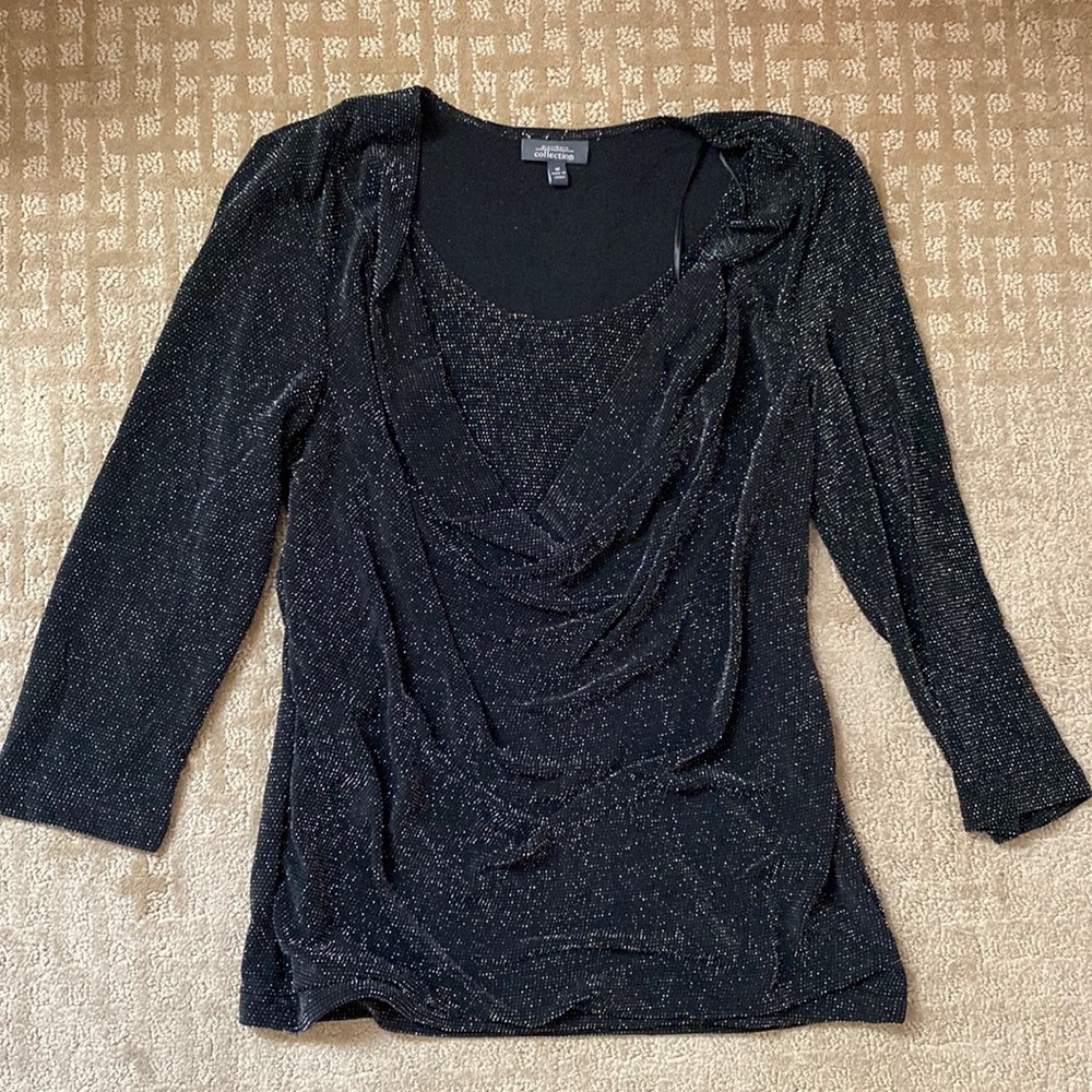 Sparkly Cowl Neck Top